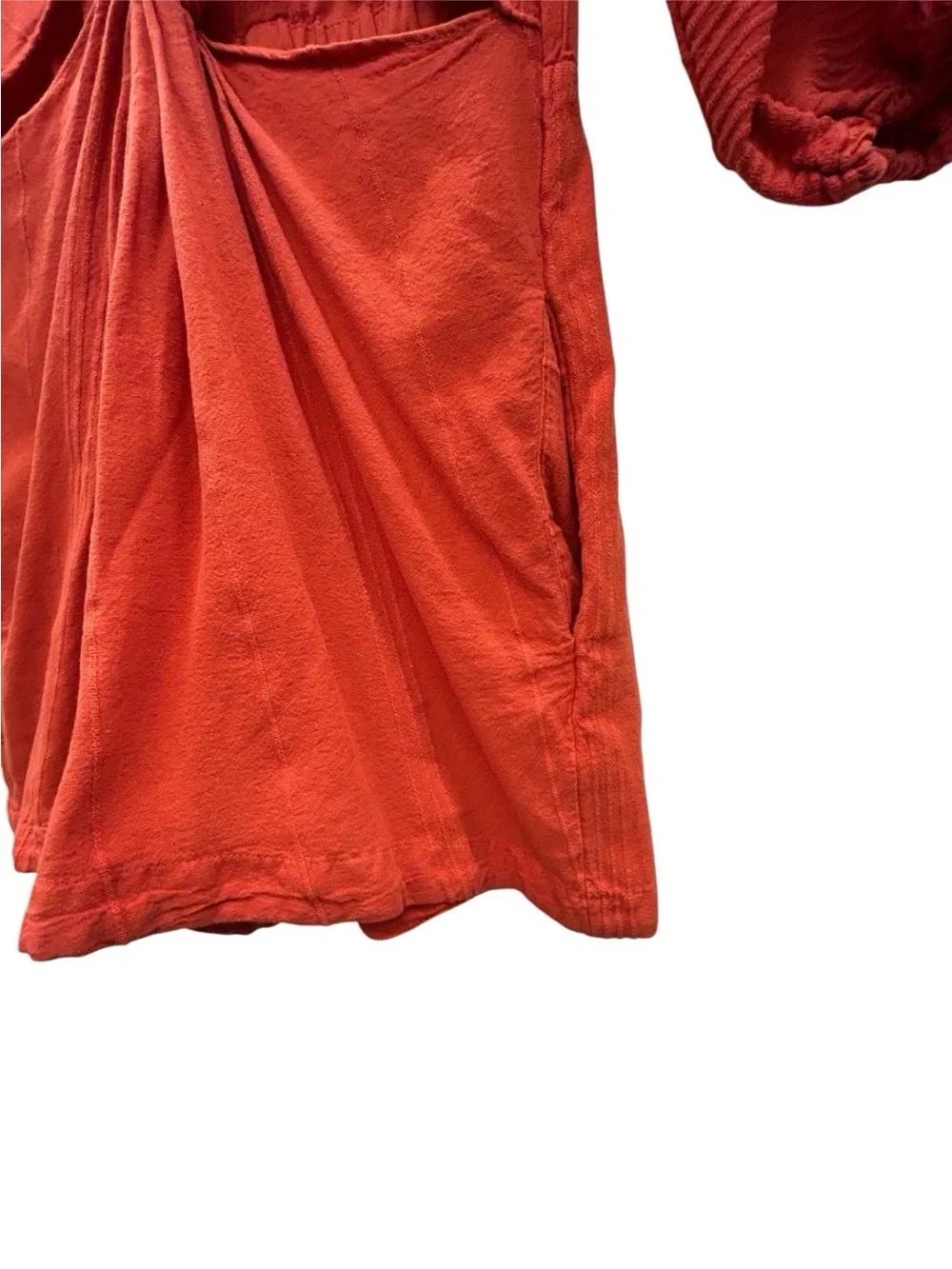 Free People Romper Small Red Coral Cutouts Oversized Festival